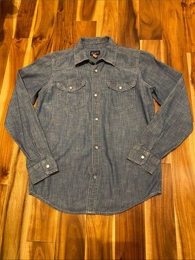 The Children's Place Boys XL (14) Denim Western Style Button Down Shirt